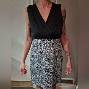 Black and White Patterned Dress